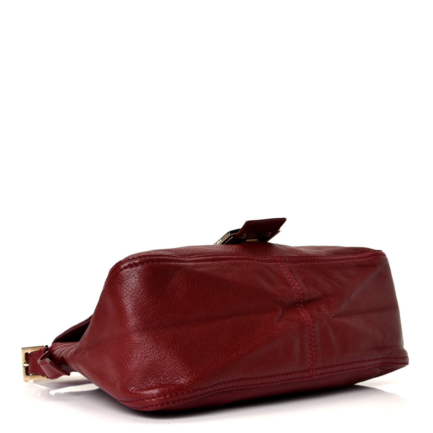Fendi Nappa Elefante Mama Baguette Rosso Scuro 3 of 4