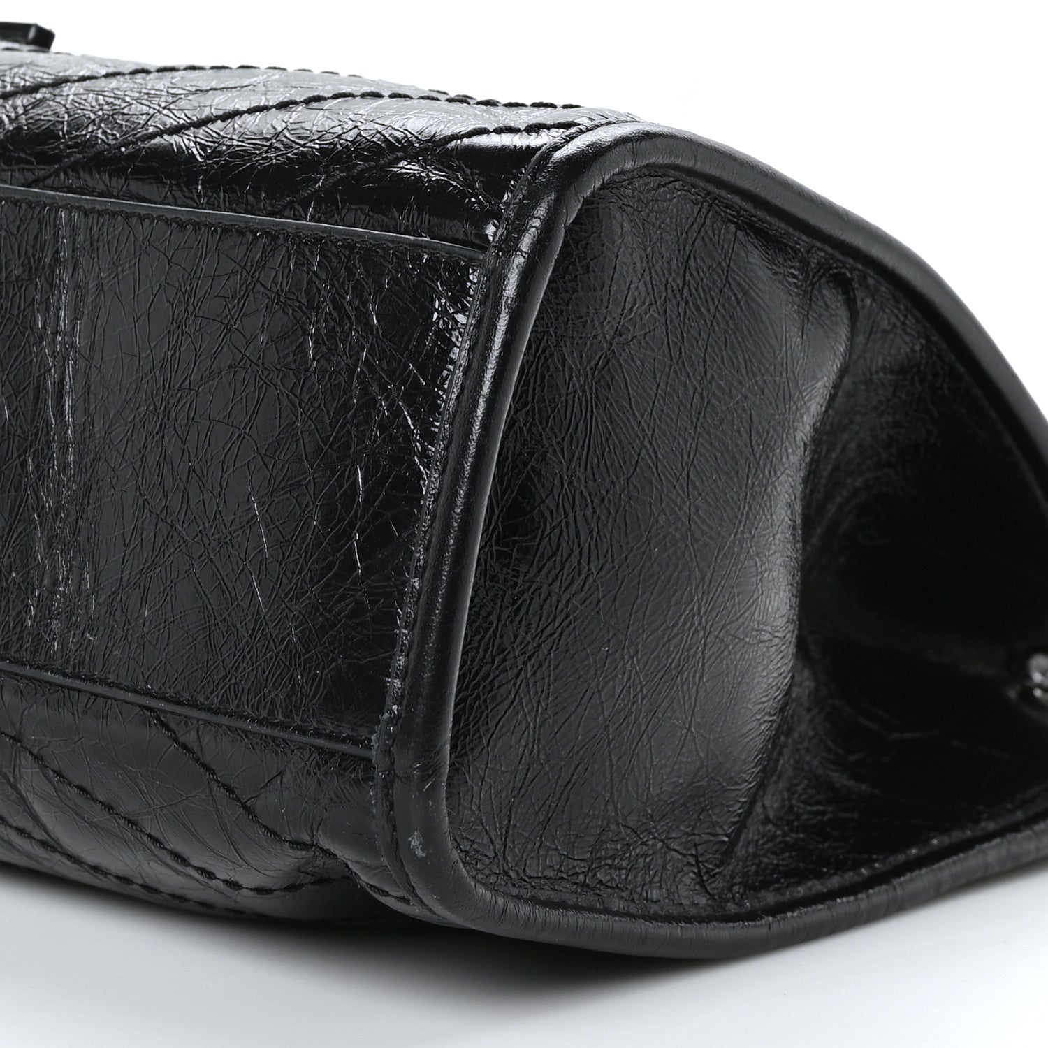 Saint Laurent Crinkled Calfskin Matelasse Monogram Medium Niki Shopper Tote Black 8 of 8