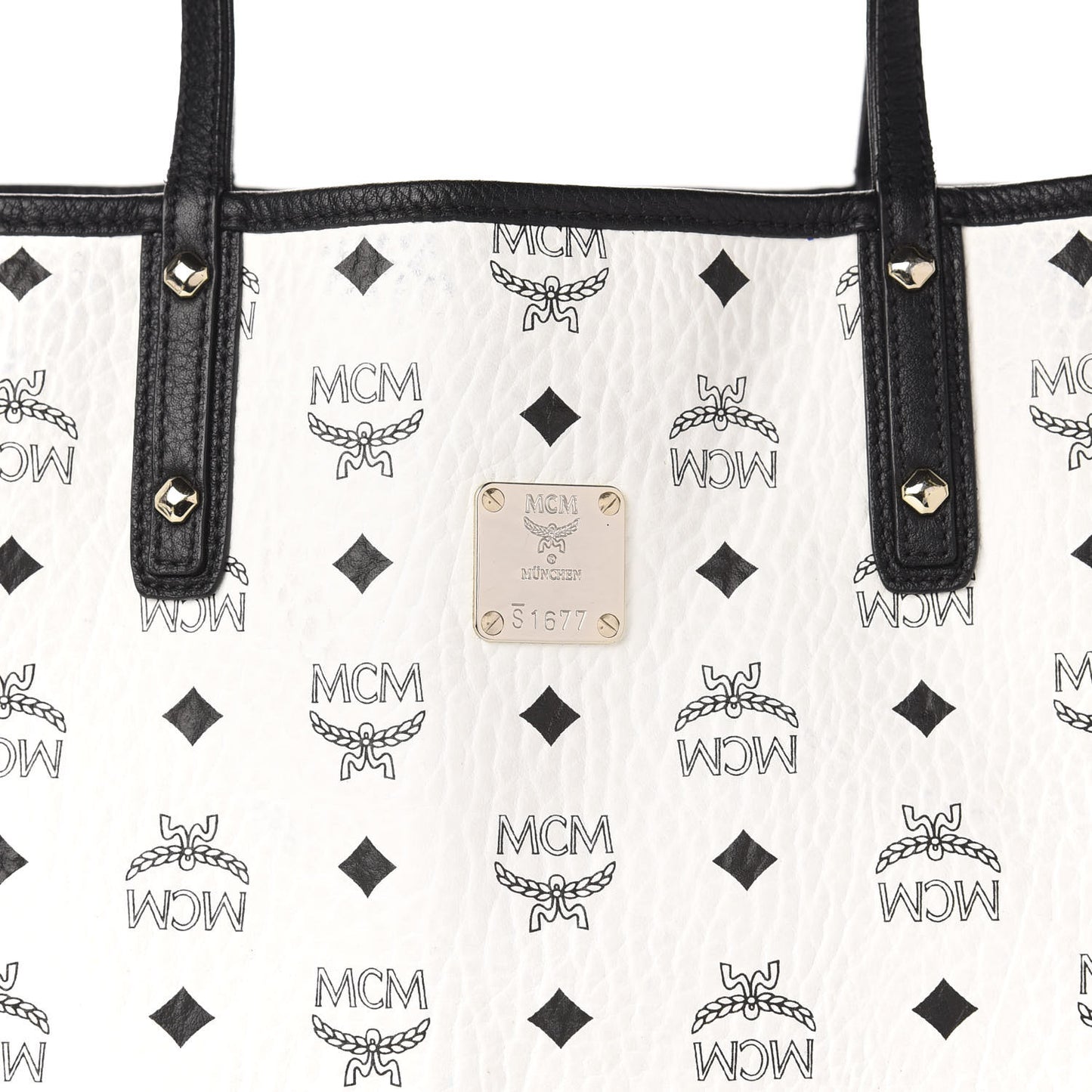 Visetos Medium Project Reversible Shopper Tote White