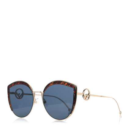 Fendi Metal Acetate F is Fendi FF Cat Eye Sunglasses FF 0290/S Blue Havana 1 of 7