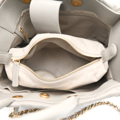Chanel Caviar Quilted Coco Handle Shopping Tote Grey 6 of 12