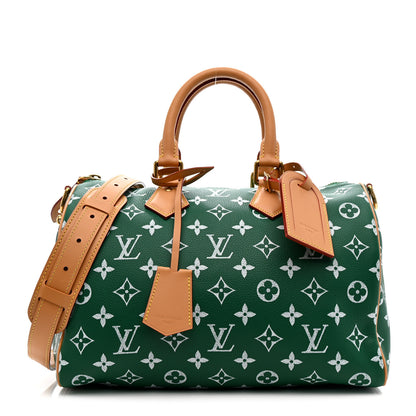 Louis Vuitton Calfskin Monogram Speedy P9 Bandouliere 30 Green 1 of 13