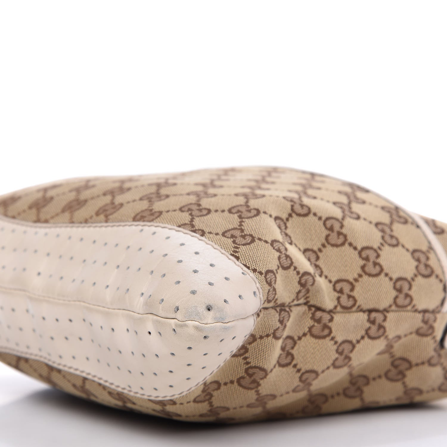 Gucci Monogram Calfskin Perforated Medium Flat Messenger Bag Off White 7 of 12