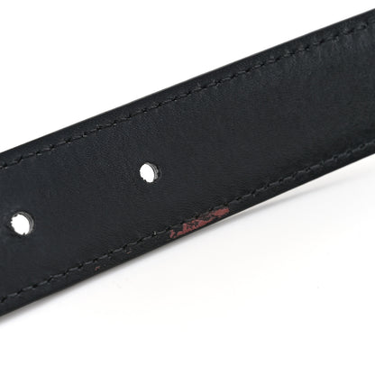 Celine Box Calfskin Small 25mm Triomphe Belt 75 30 Black 9 of 11