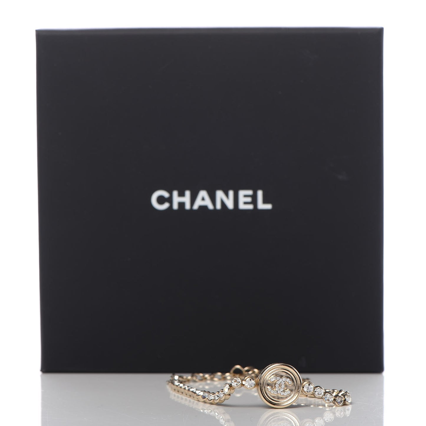 Crystal CC Chain Bracelet Gold