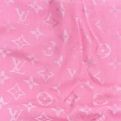 Louis Vuitton Silk Wool Monogram Shawl Pink 2 of 4