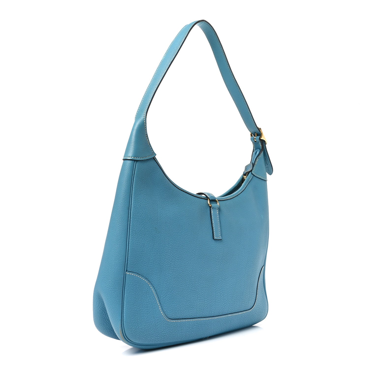 Hermes Togo Trim II 31 Shoulder Bag Blue Jean 3 of 9