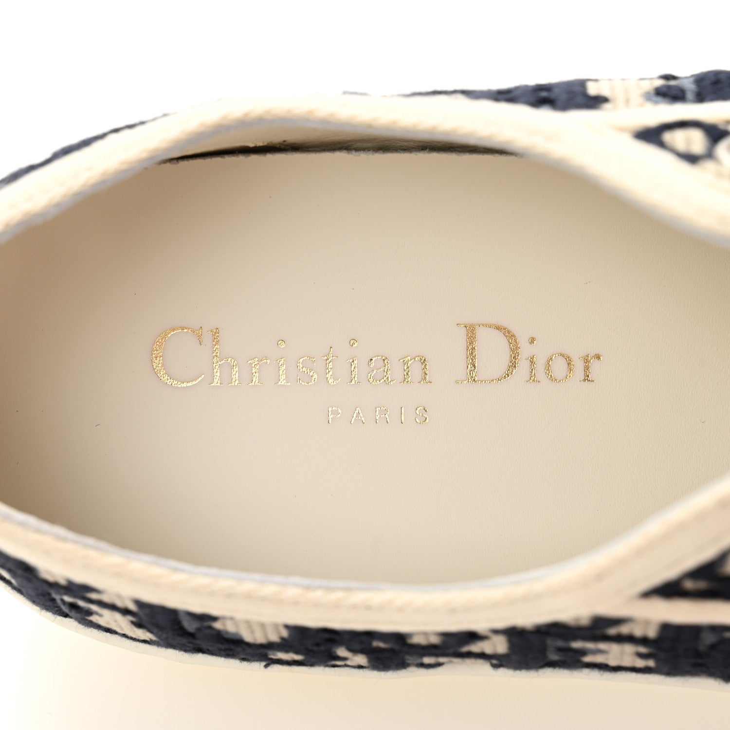 Christian Dior Canvas Oblique Walk'N'Dior Low Top Sneakers 38 Deep Blue 8 of 11