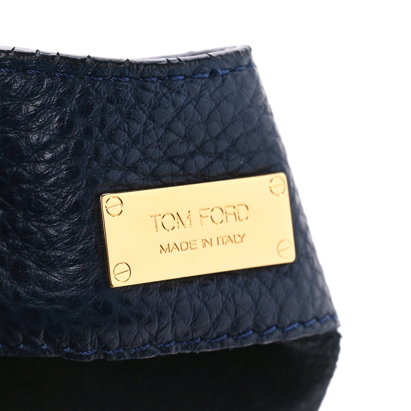 Ramskin Large Alix Padlock Zip Shoulder Bag Blue