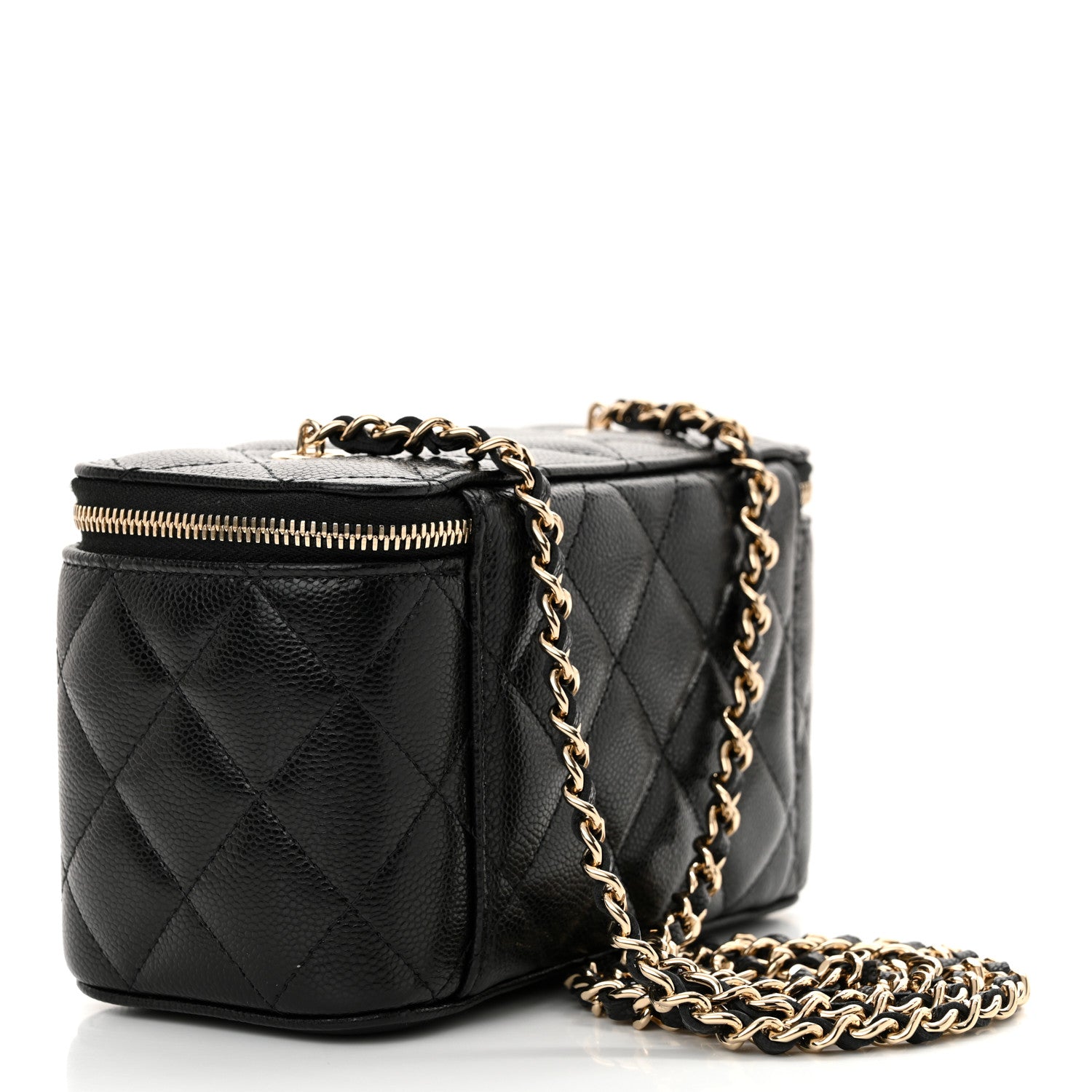 Chanel Caviar Quilted Small Vanity Case With Chain Black 3 of 11