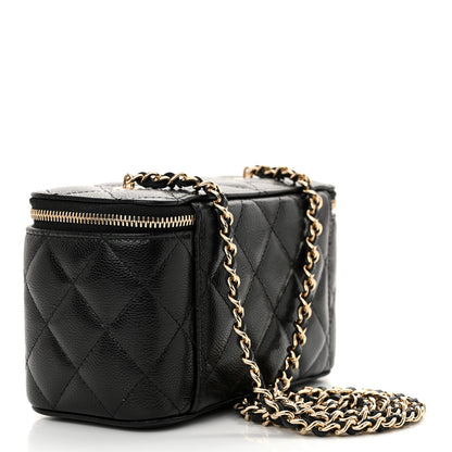 Chanel Caviar Quilted Small Vanity Case With Chain Black 3 of 11