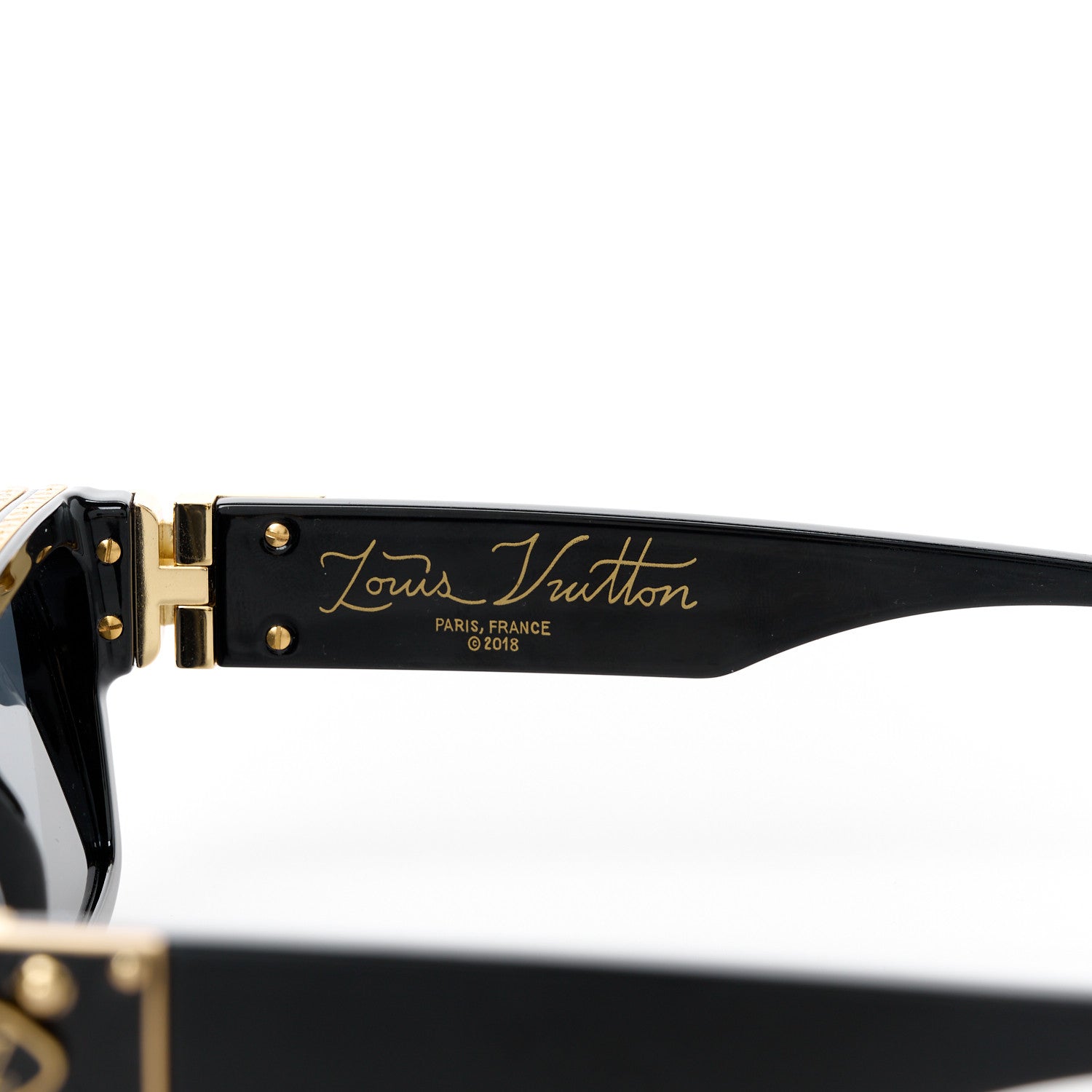 Louis Vuitton Acetate 1.1 Millionaires Sunglasses Z1165E Black 7 of 10