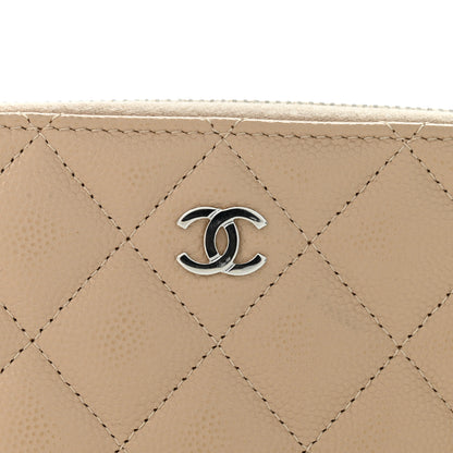 Chanel Caviar Quilted Medium Zip Around Wallet Beige 10 of 10