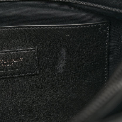Saint Laurent Grain De Poudre Medium West Hollywood Monogram Fold-Over Black 12 of 12