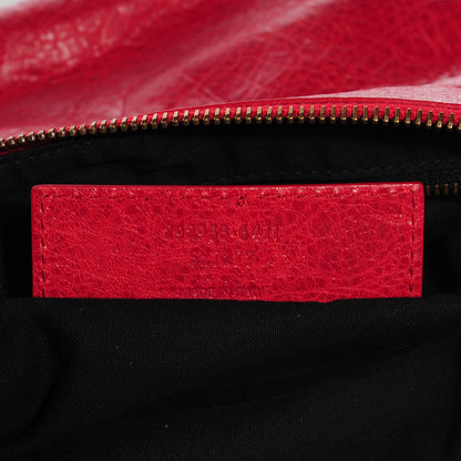 Balenciaga Agneau Classic Hardware Flat Handle Clutch Rouge Coquelicot 12 of 12