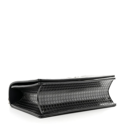 Christian Dior Metallic Patent Micro-Cannage Medium Diorama Flap Bag Onyx Black 4 of 13