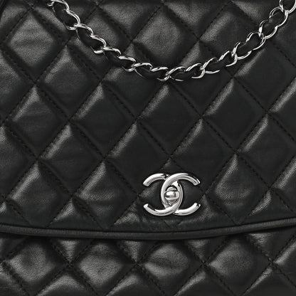 Chanel Lambskin Quilted Large Pagode Piping Flap Black 7 of 17