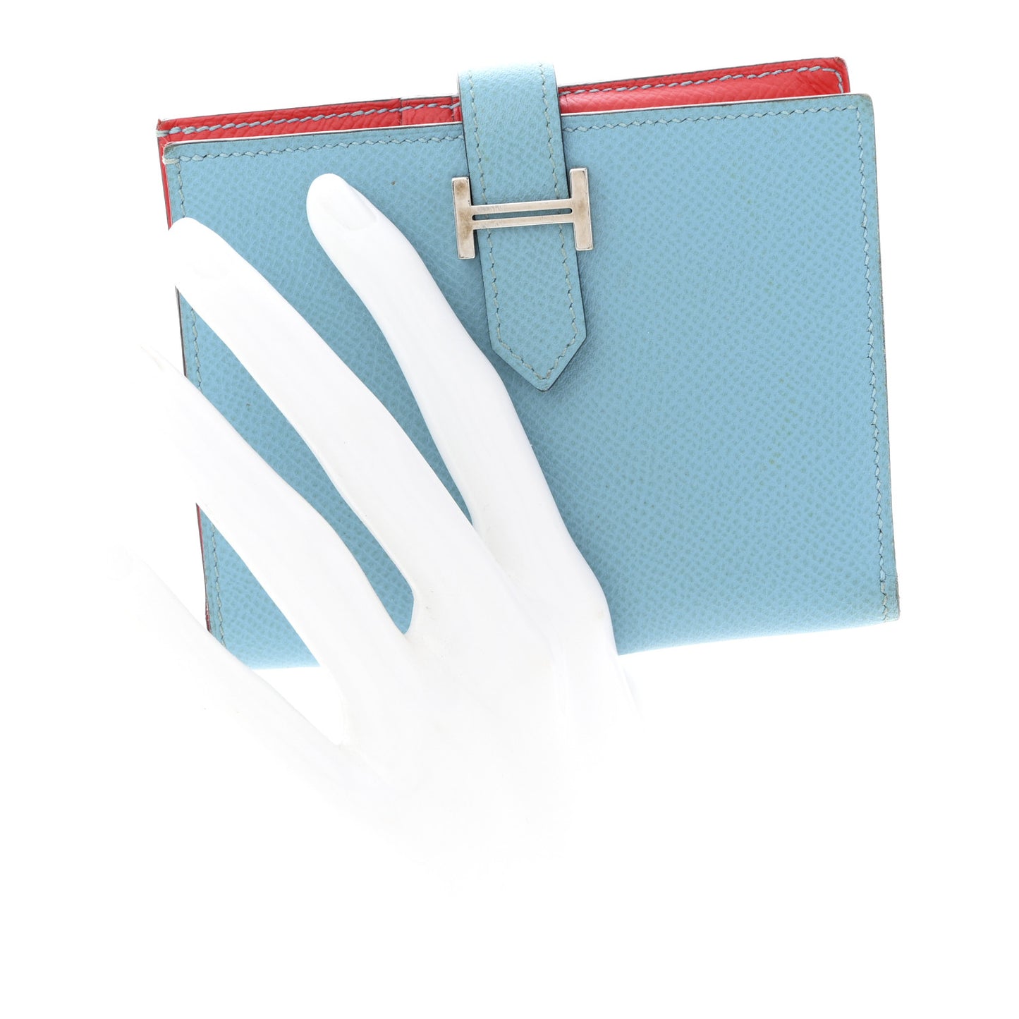 Epsom Verso Bearn Compact Wallet Bleu Du Nord Rouge De Coeur
