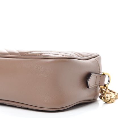 Gucci Calfskin Matelasse Small GG Marmont Chain Shoulder Bag Porcelain Rose 10 of 16
