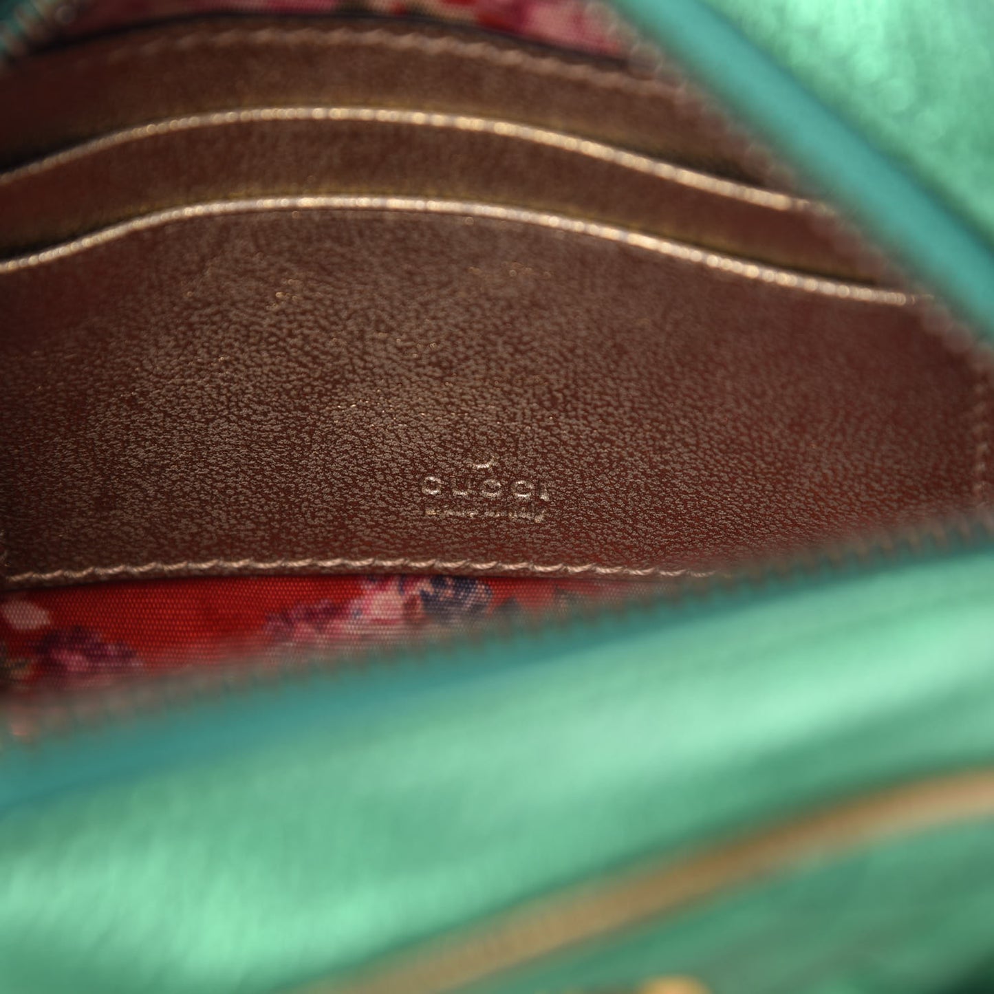 Laminated Nappa Trapuntata Mini Zumi Dome Shoulder Bag Rosso Jasmine Green Rame