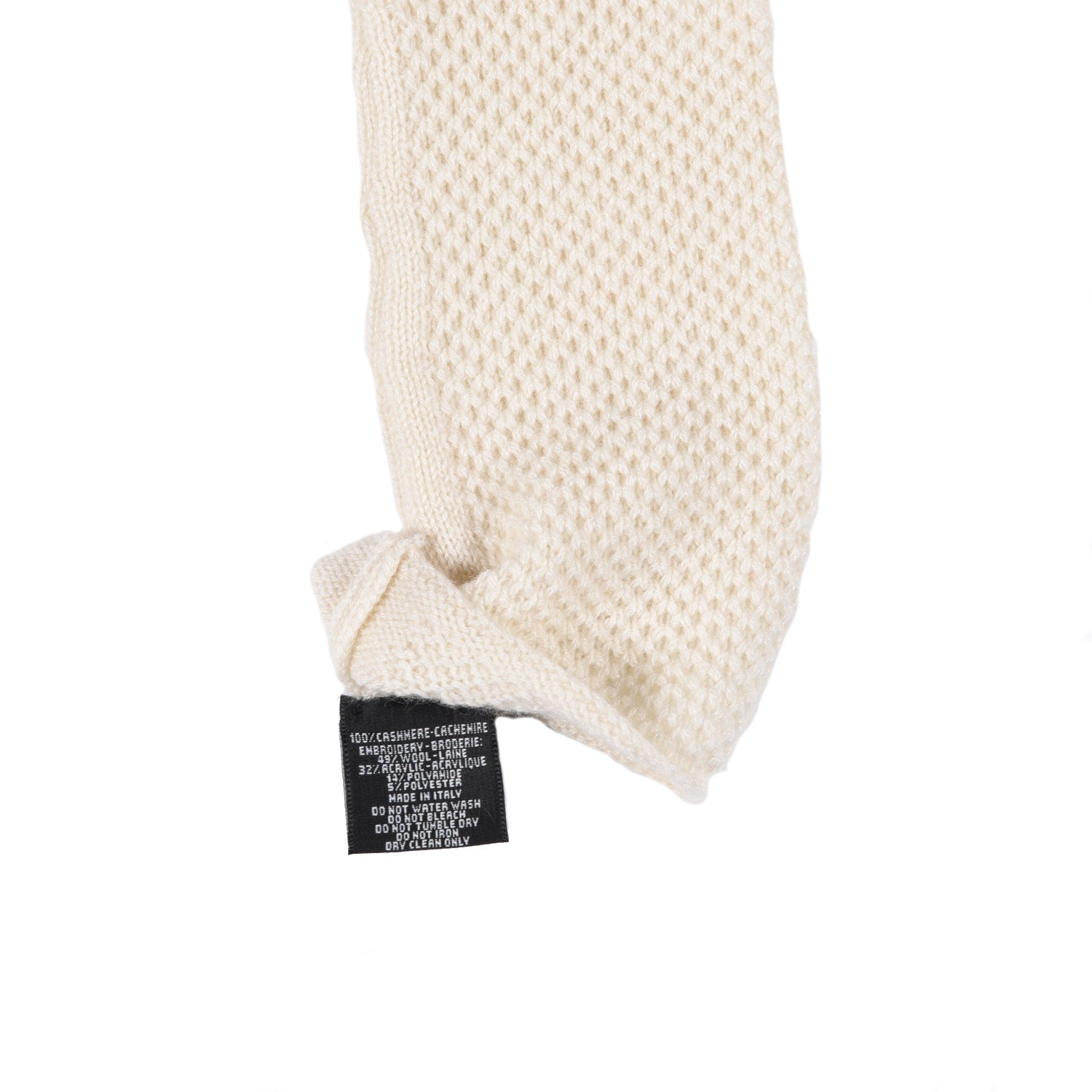 Chanel Cashmere Wool CC Fingerless Gloves Ivory 4 of 4