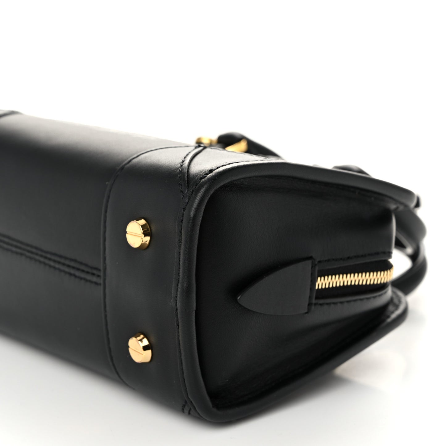 Calfskin Mini Aren Boston Bag Black