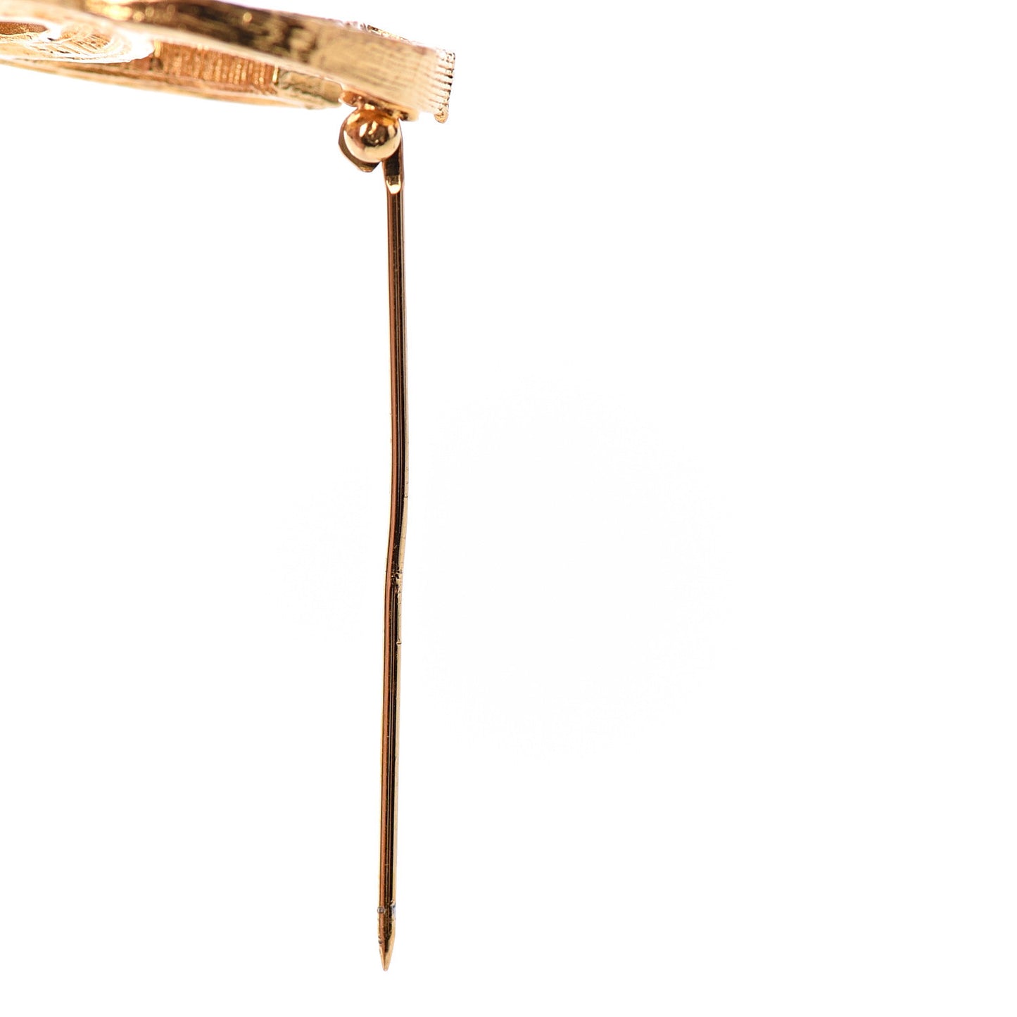 Crystal CC Brooch Light Gold