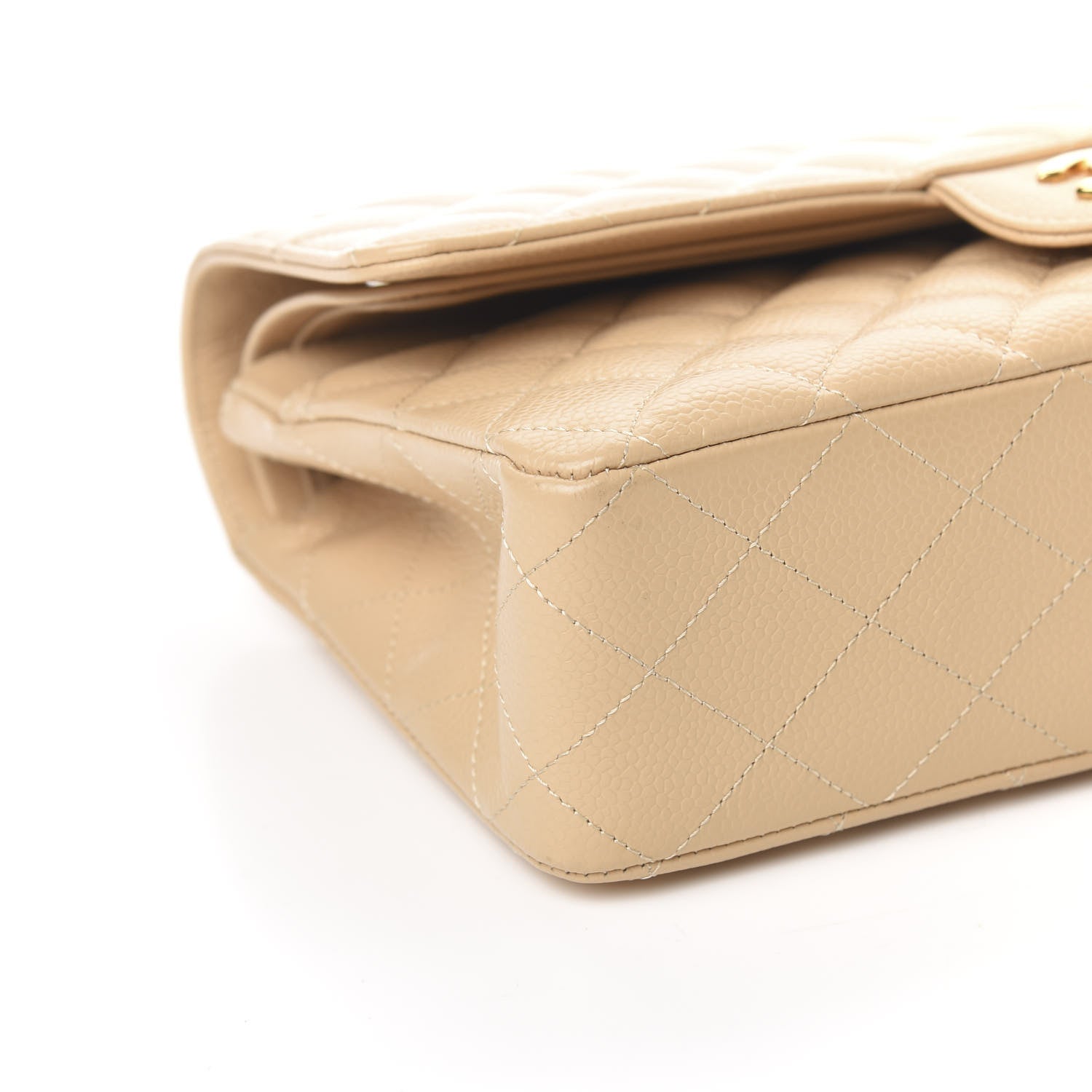 Chanel Caviar Quilted Medium Double Flap Beige 8 of 11