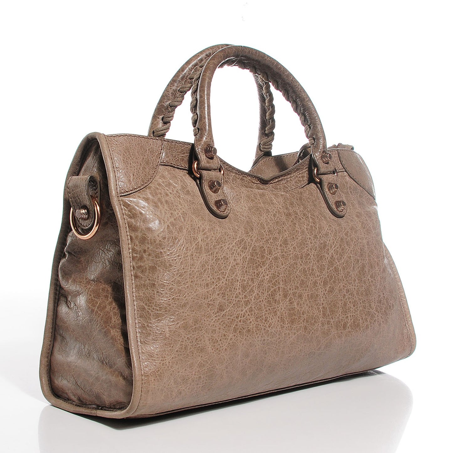 Agneau Giant 12 Rose Gold Hardware City Gris Poivre
