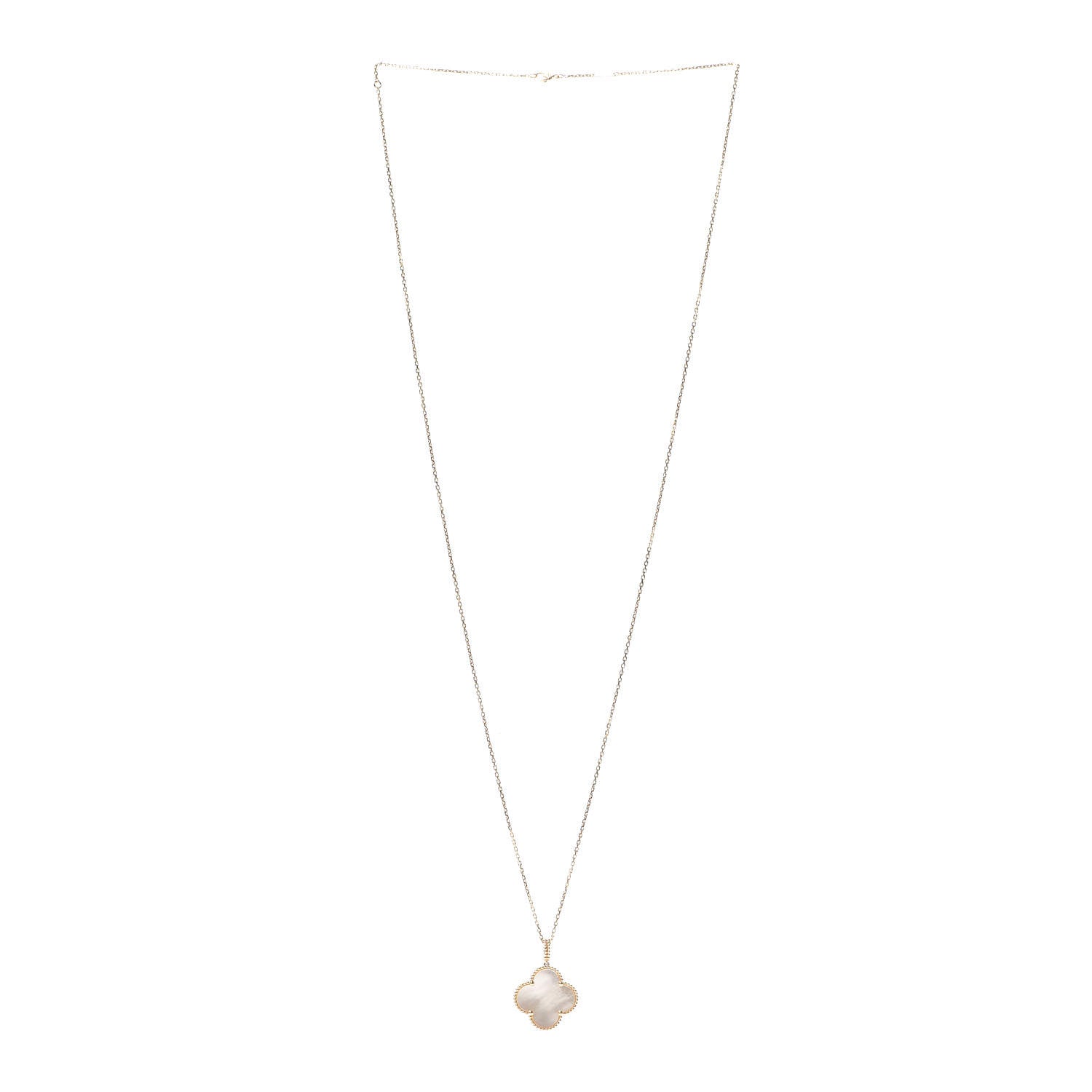 Van Cleef & Arpels 18K Yellow Gold Mother of Pearl Magic Alhambra Long Necklace 3 of 8