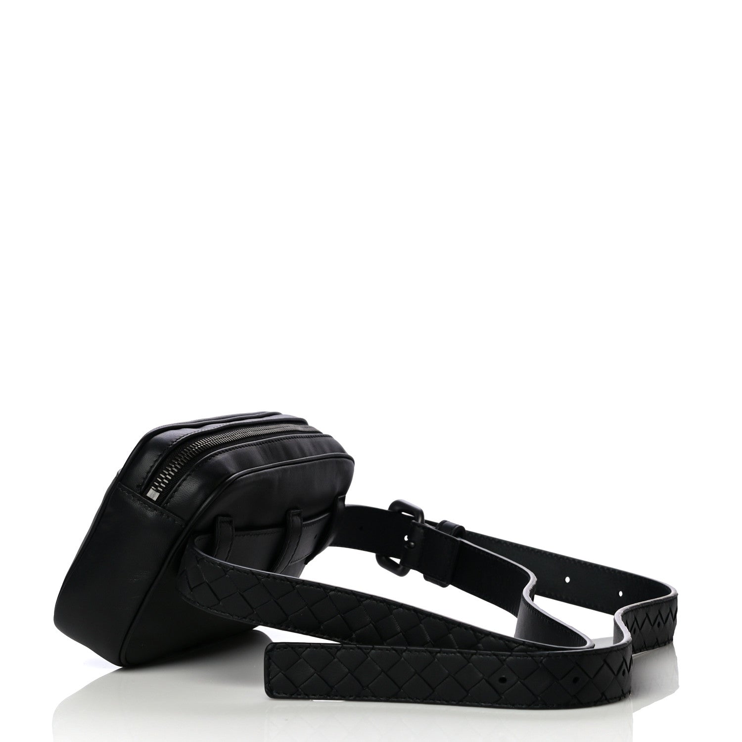 Bottega Veneta Nappa Intrecciato Belt Bag Black 2 of 12