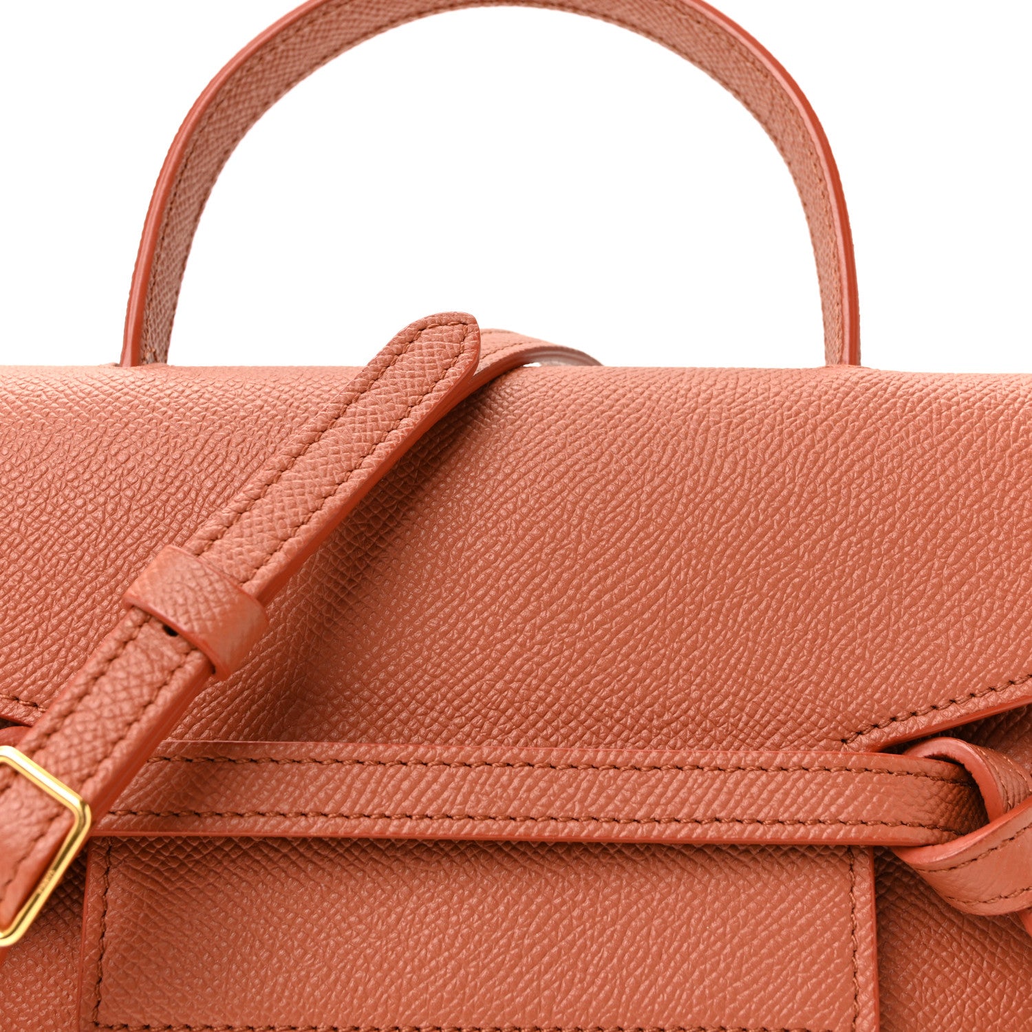 Celine Grained Calfskin Nano Belt Bag Terracotta 8 of 10
