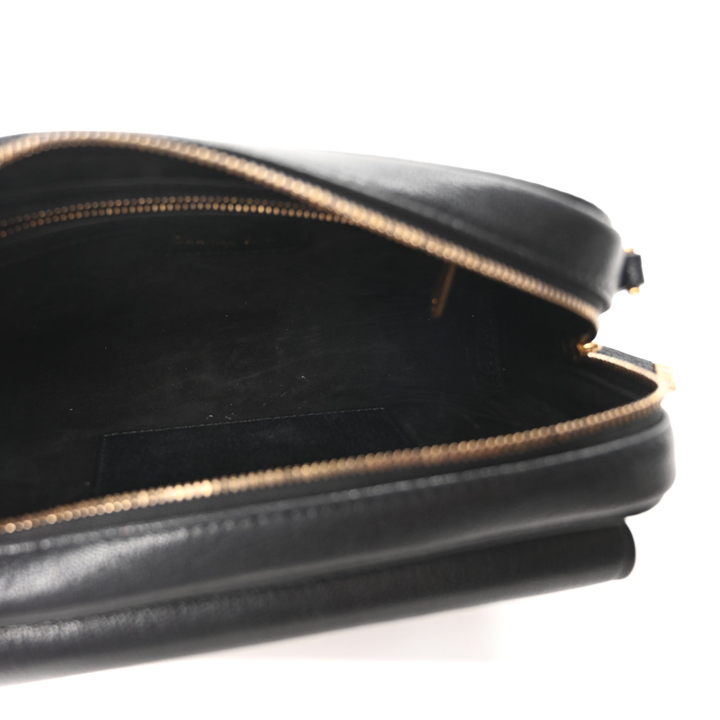 Goatskin Double Saddle Pouch Black
