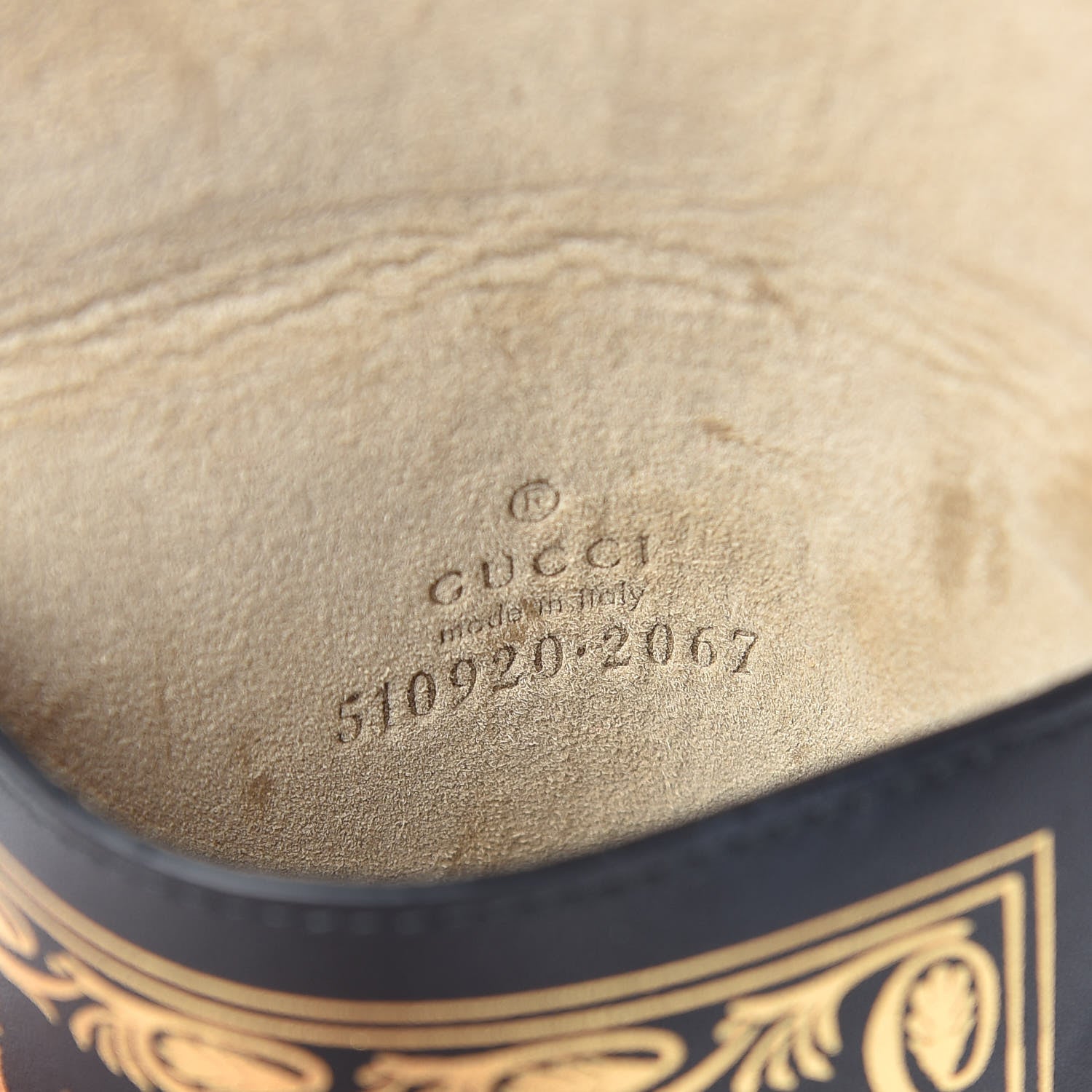 Gucci X SEGA Calfskin GUCCY Stars Sunglasses Case Black Gold 6 of 9