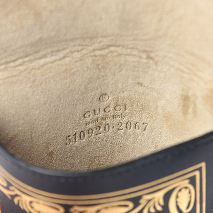 Gucci X SEGA Calfskin GUCCY Stars Sunglasses Case Black Gold 6 of 9