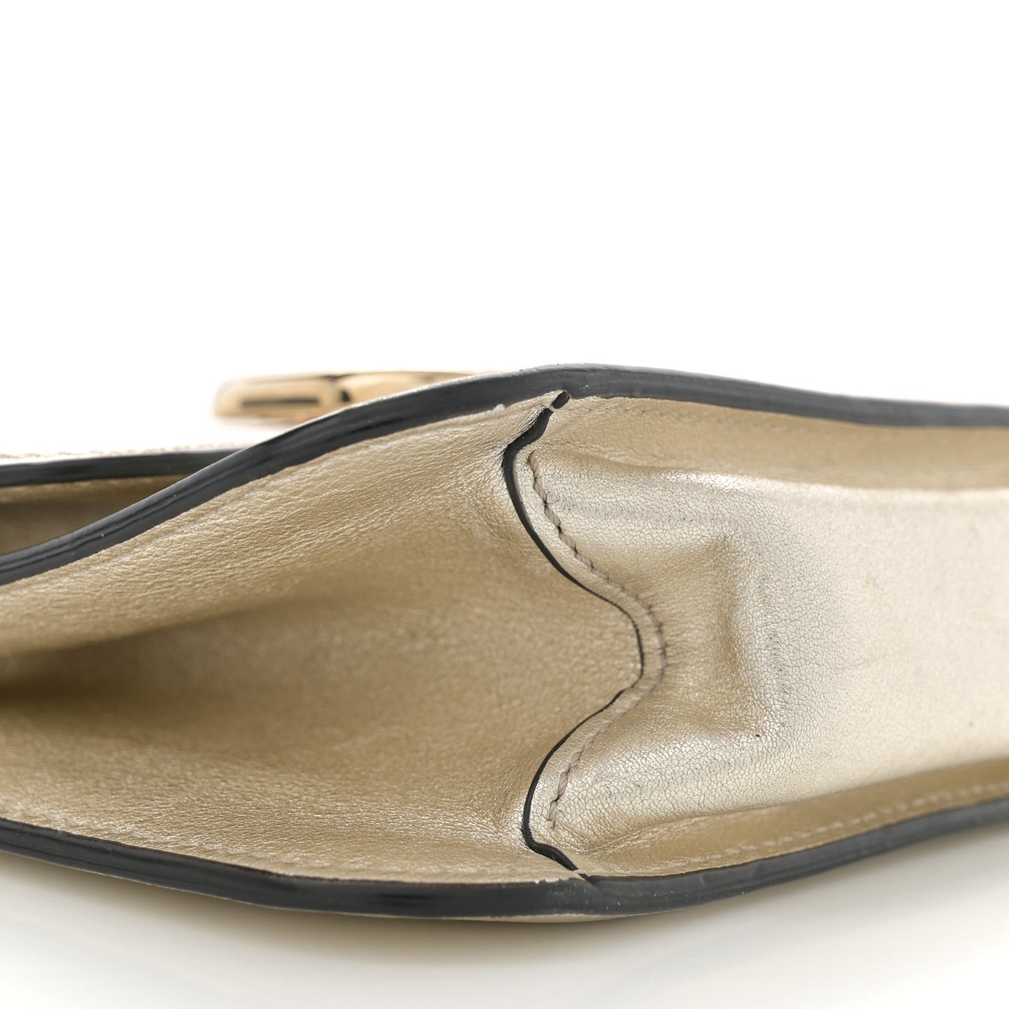 Metallic Calfskin Small VSling Shoulder Bag Gold