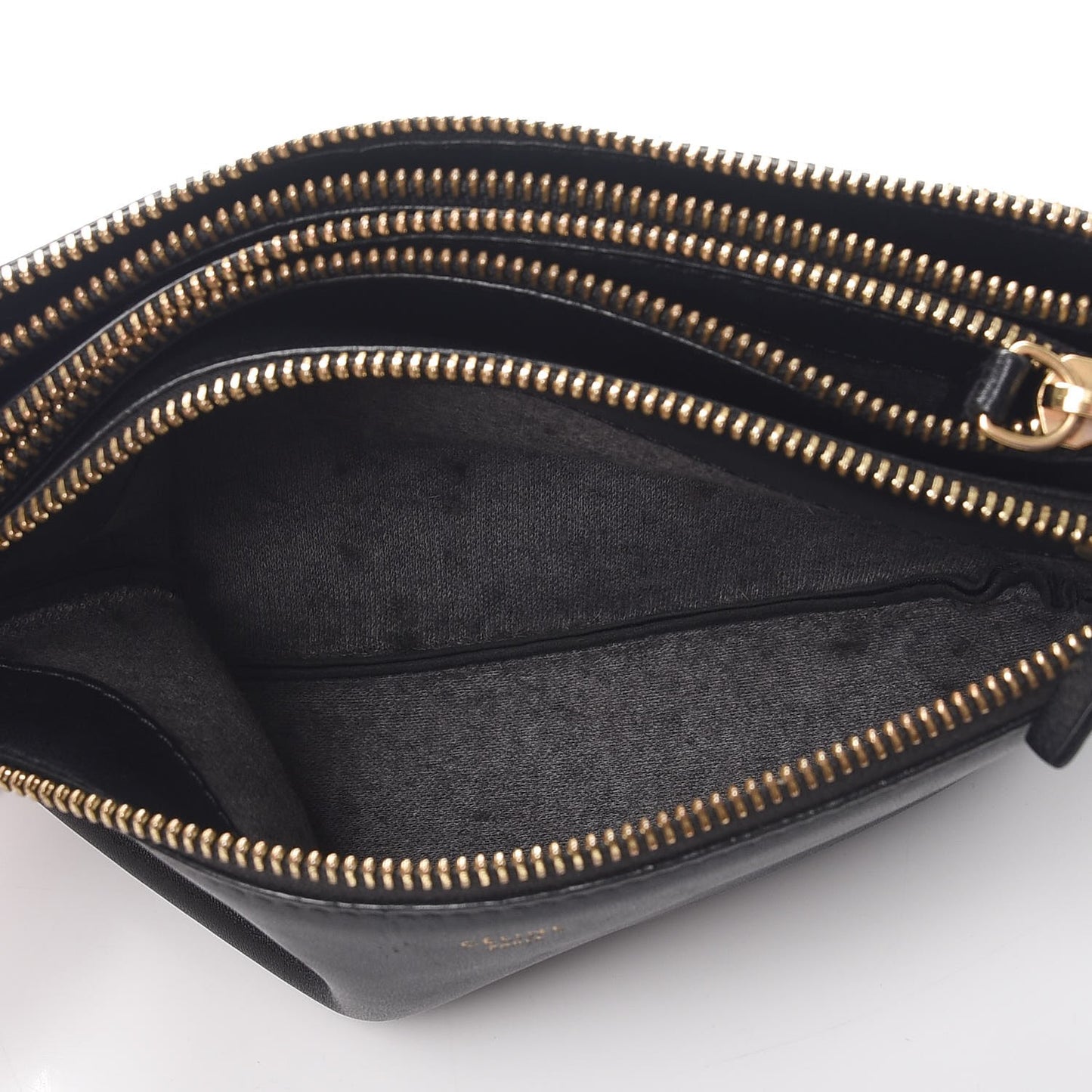 Lambskin Small Trio Crossbody Bag Black