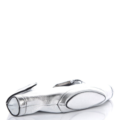 Alexander McQueen Metallic Lambskin De Manta Clutch Silver 4 of 8