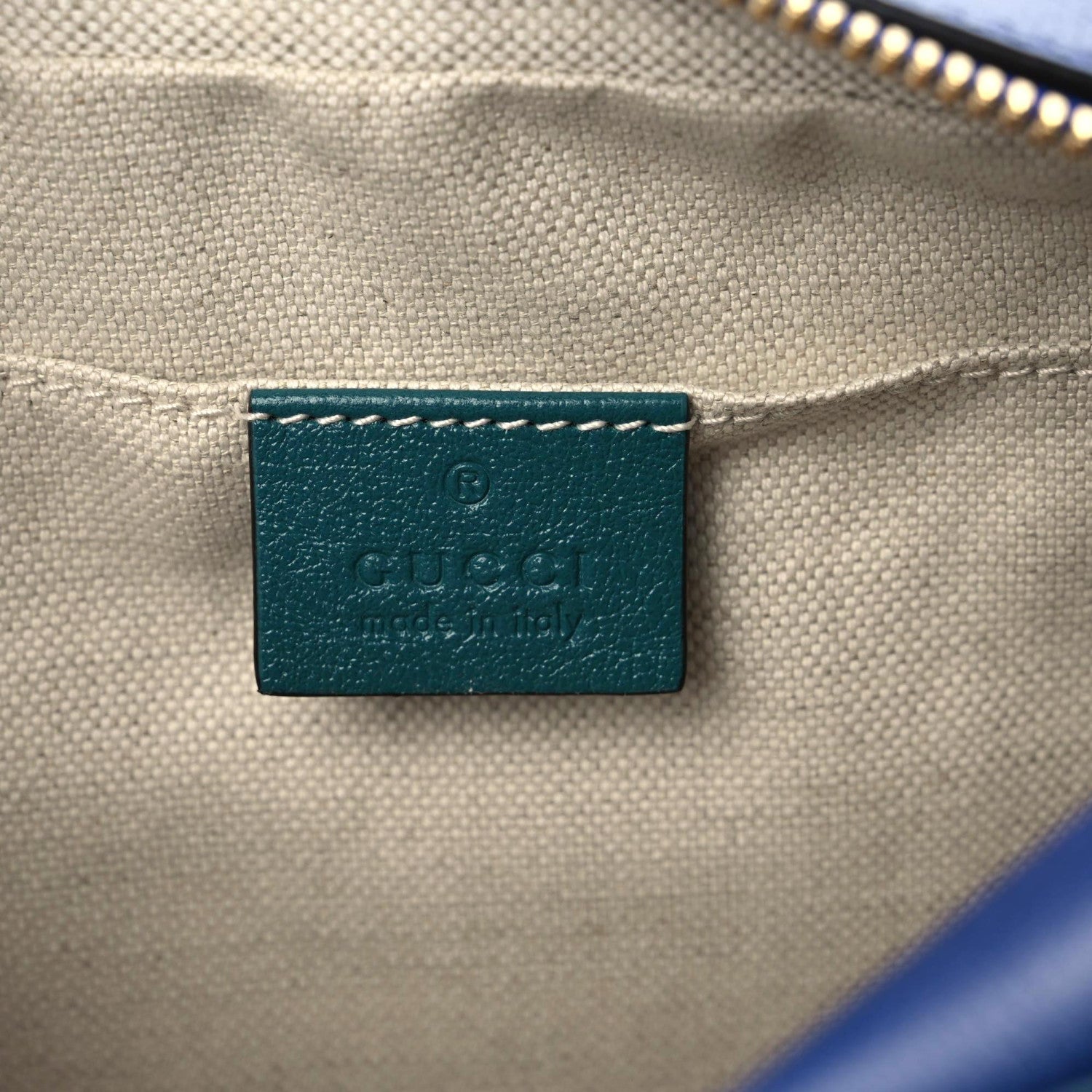 Gucci Azalea Calfskin Enamel Matelasse Diagonal Small Torchon GG Marmont Chain Shoulder Bag Imperial Blue Pavone 8 of 9