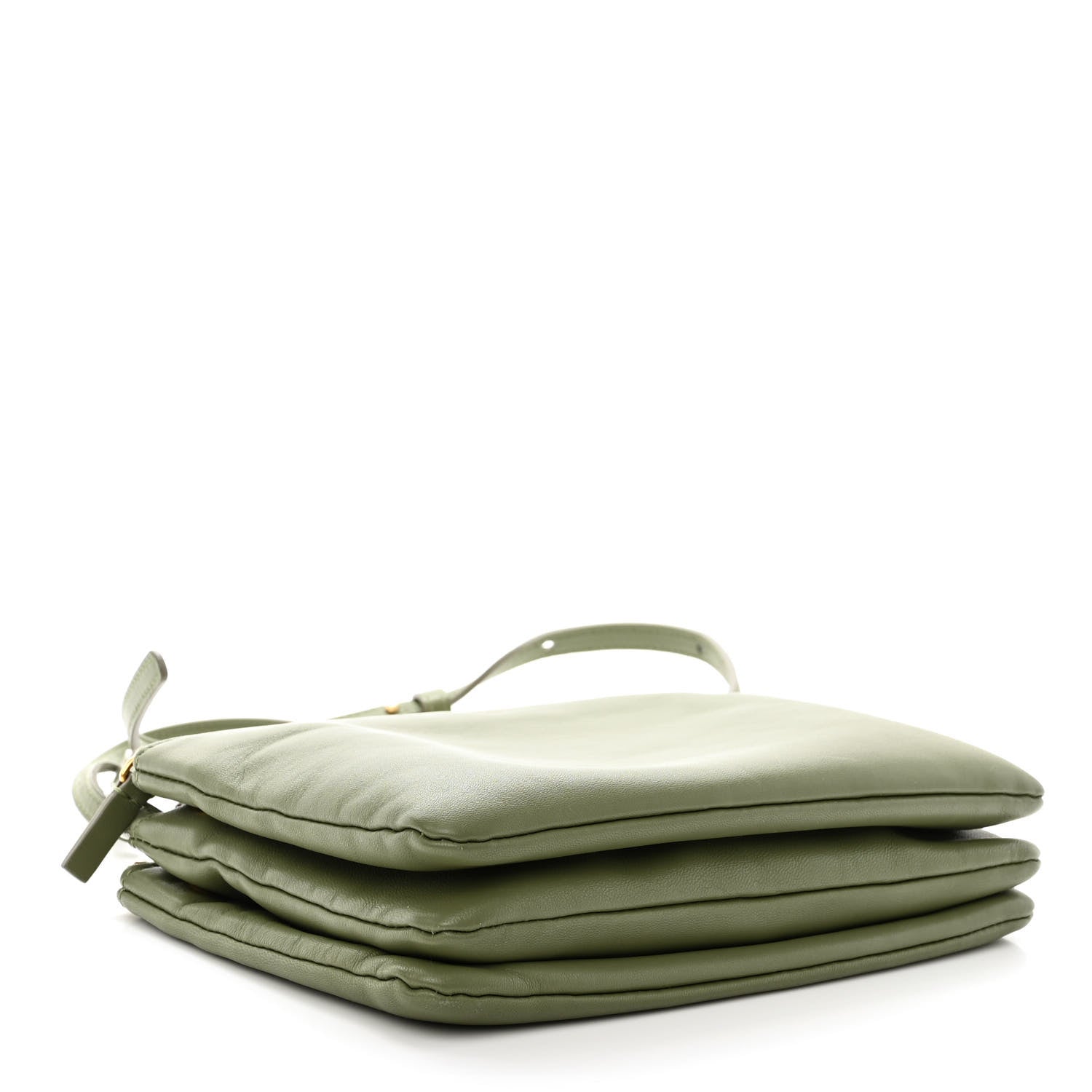 Celine Lambskin Small Trio Crossbody Bag Sage 4 of 11