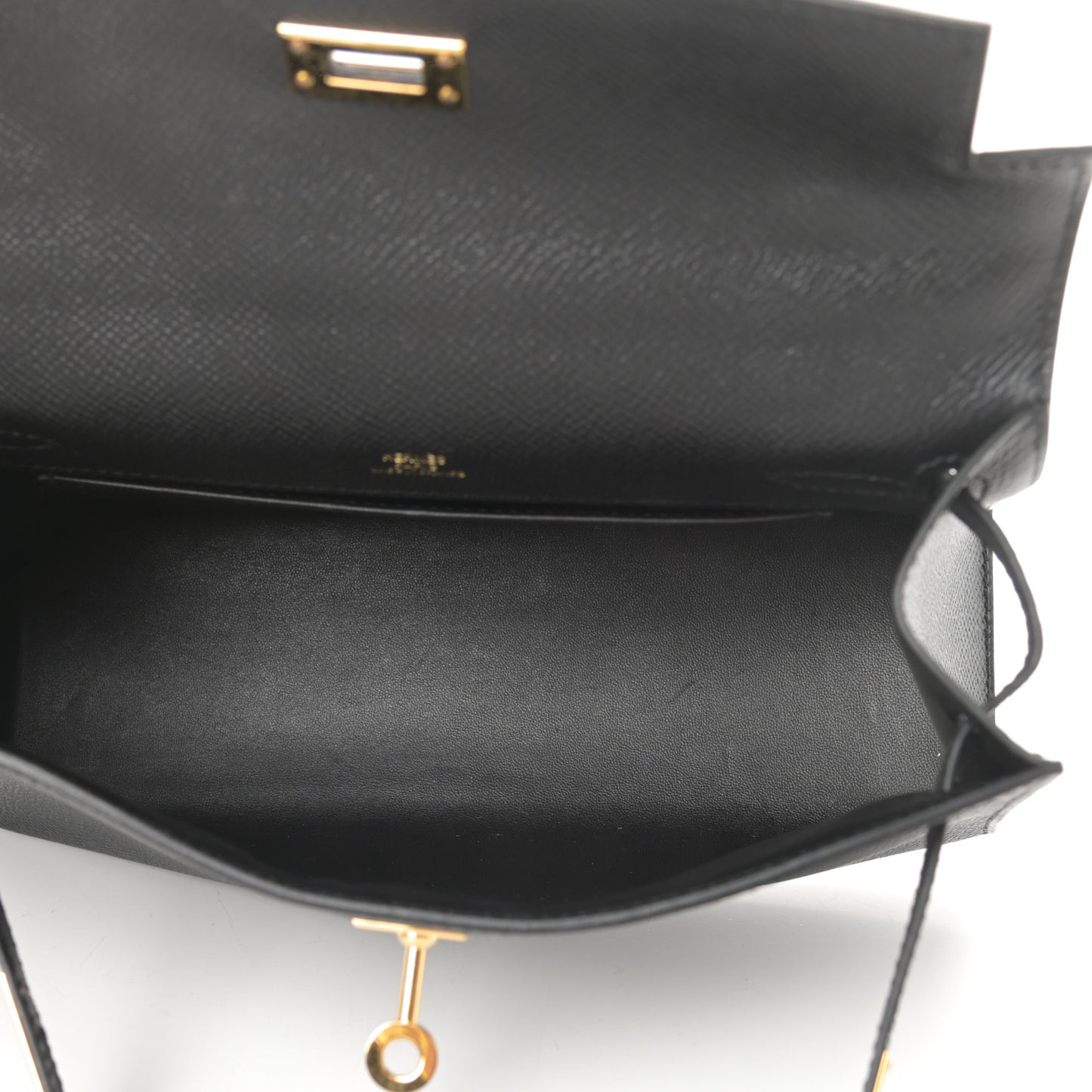 Epsom Kelly Pochette Clutch Black