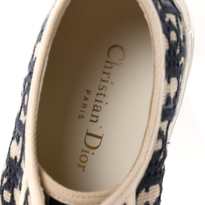 Christian Dior Canvas Oblique Walk'N'Dior Low Top Sneakers 37 Deep Blue 8 of 9