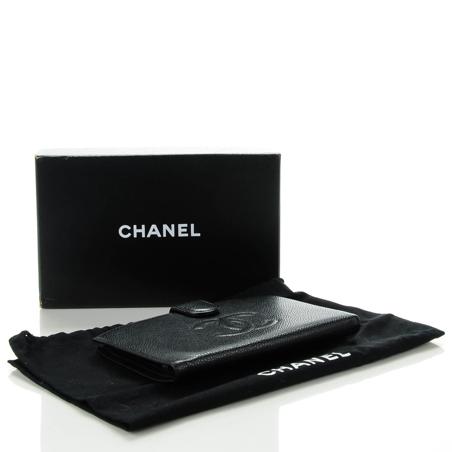 Chanel Caviar CC French Wallet Black 4 of 9