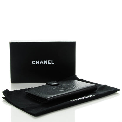 Chanel Caviar CC French Wallet Black 4 of 9