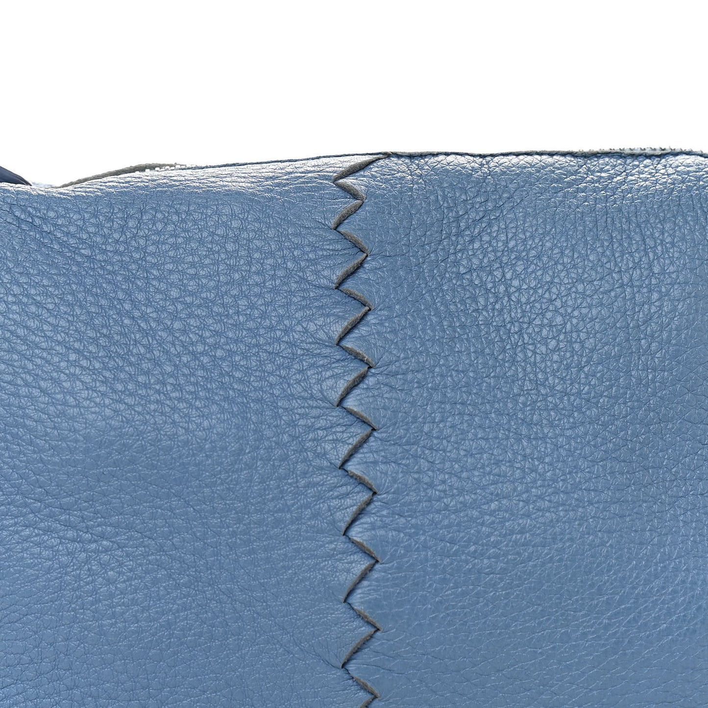 Cervo Deerskin Braided Shoulder Bag Blue