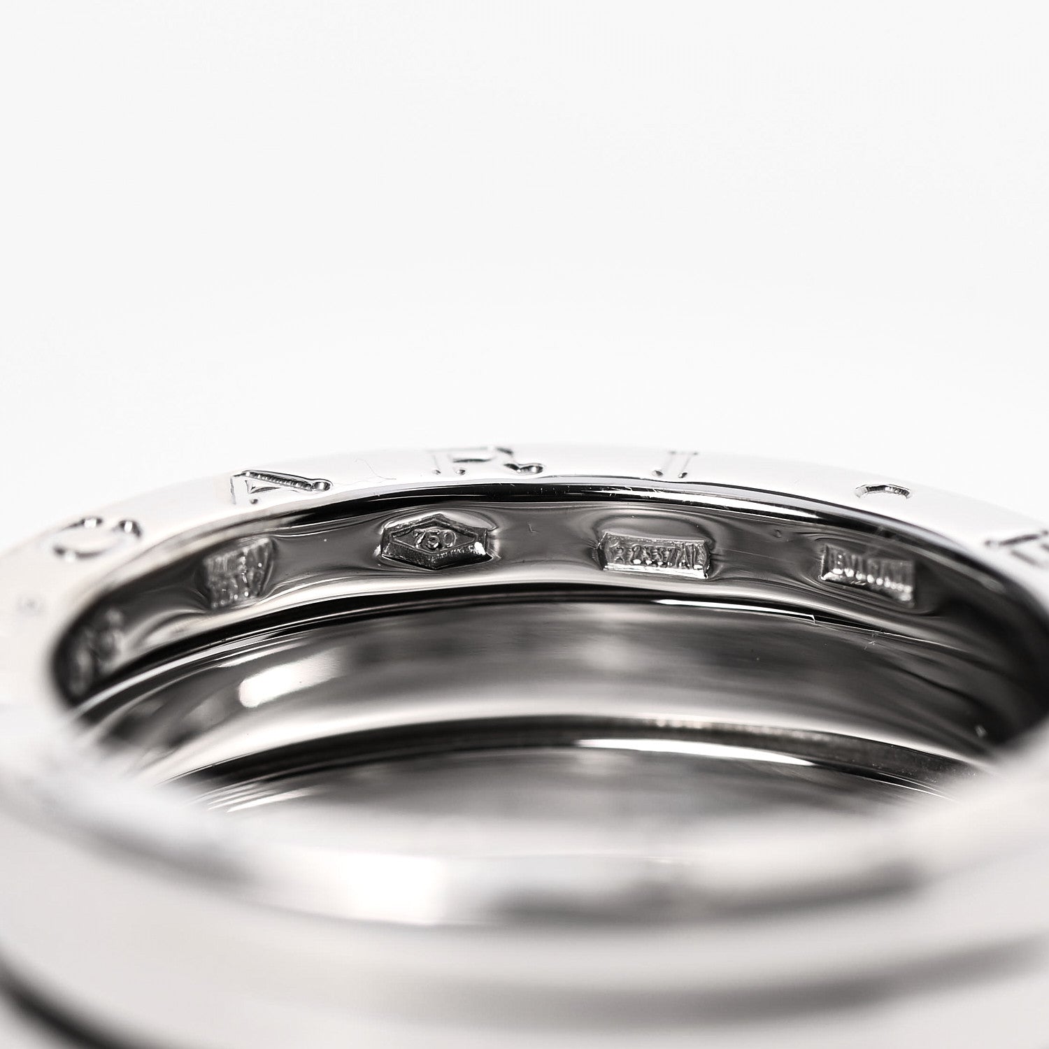 Bulgari 18K White Gold B.Zero1 Four-Band Ring 53 6.5 8 of 12