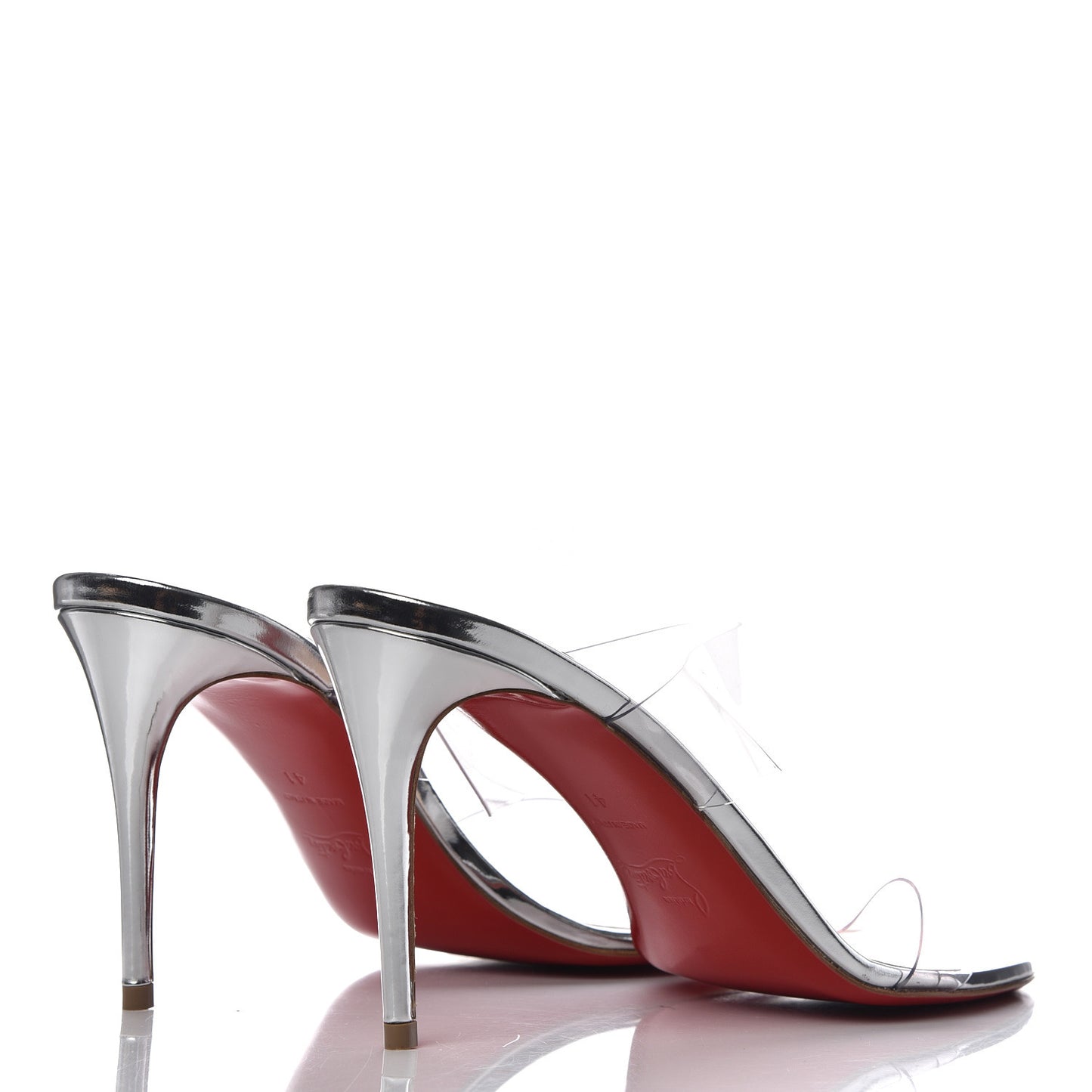 Specchio PVC Just Nothing 85 Slide Sandals 41 Silver