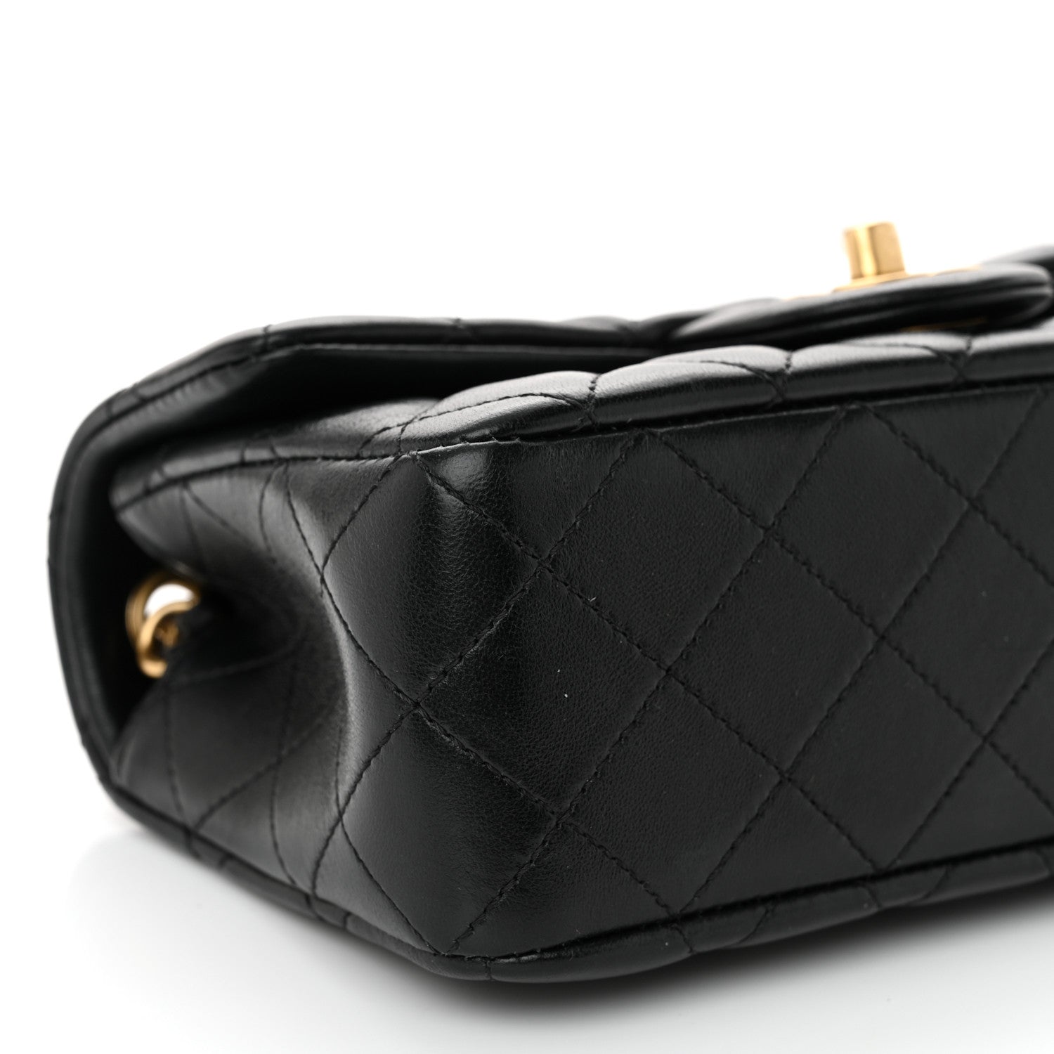 Chanel Lambskin Quilted Mini Rectangular Pearl Crush Flap Black 9 of 11
