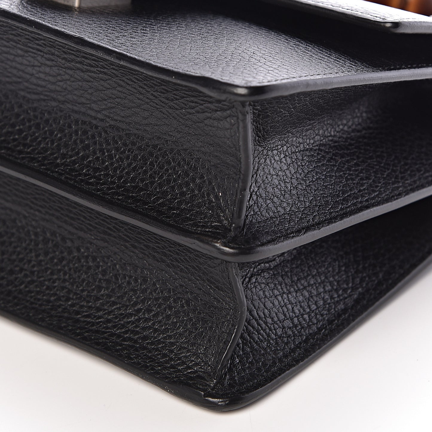 Dollar Calfskin Crystal Web Mini Dionysus Bamboo Top Handle Bag Black Black Diamond