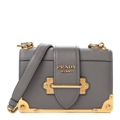 Prada City Calf Saffiano Cahier Bag Marmo 1 of 9
